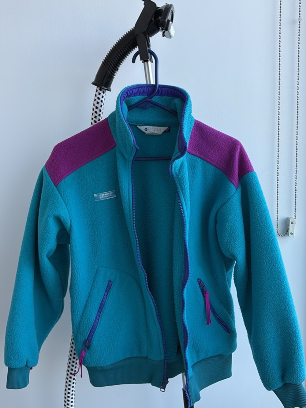 Columbia Teal & Purple Fleece Jacket - Zip Front